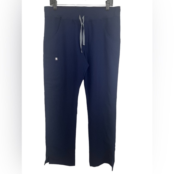 Figs Navy Blue High Waisted Kade Cargo Medical Scrub Pants Size Medium - Picture 2 of 9